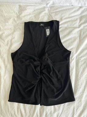 Babaton Black Twist-Front Sleeveless Top BRAND NEW